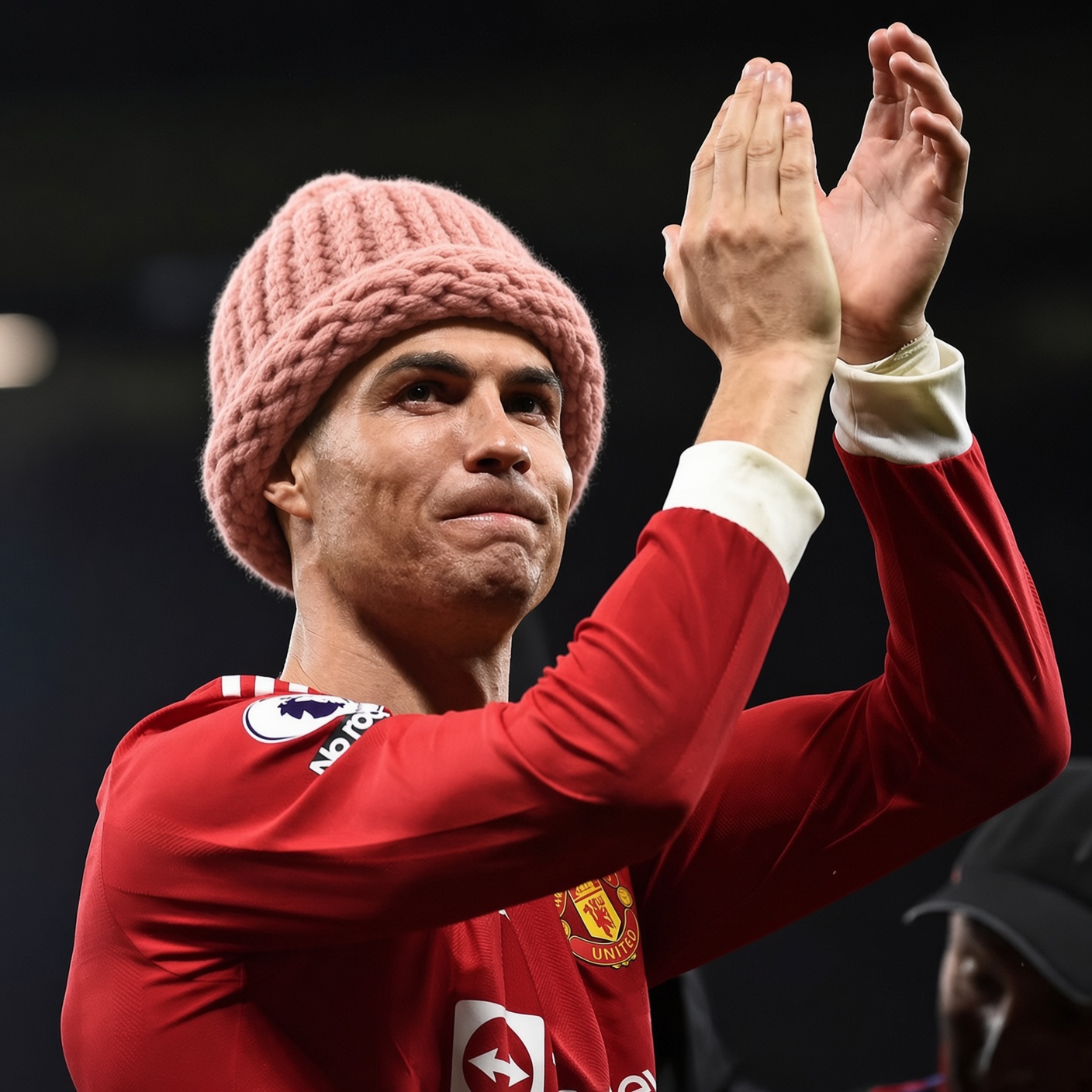 CR7 in the DOGWIFHAT beanie