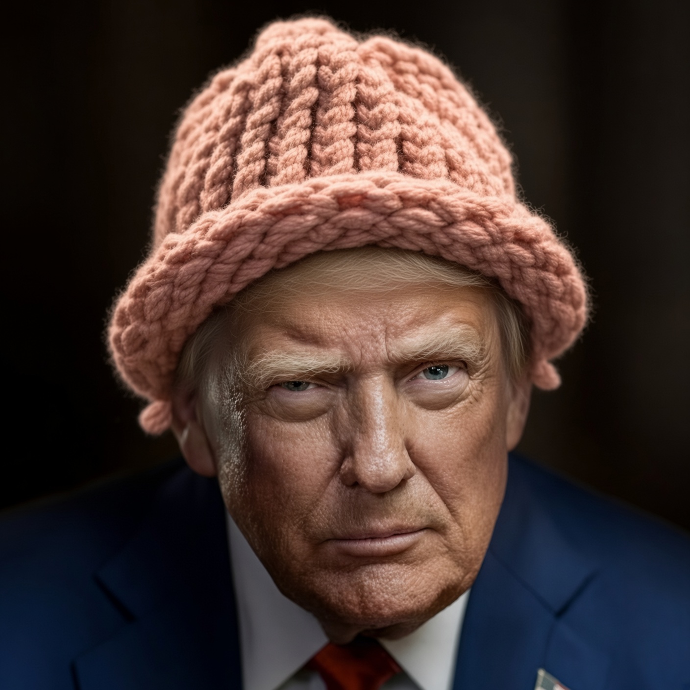 Trump in the DOGWIFHAT beanie